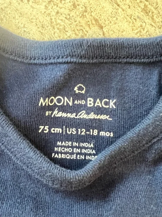 Hanna Andersson Navy Blue Long Sleeve Baby Bodysuit - Picture 3 of 4